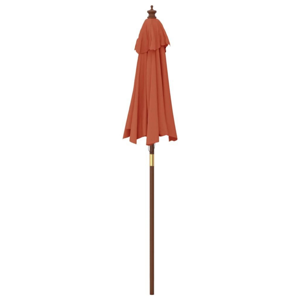 VIDAXL Parasol de jardin avec mat en bois terre cuite 196x231 cm