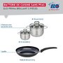 Voir la diapositive 2 : ELO Ensemble de 1 Poêle de cuisson 28 cm et 2 faitouts 12 et 16 cm Elo Prima Brillant