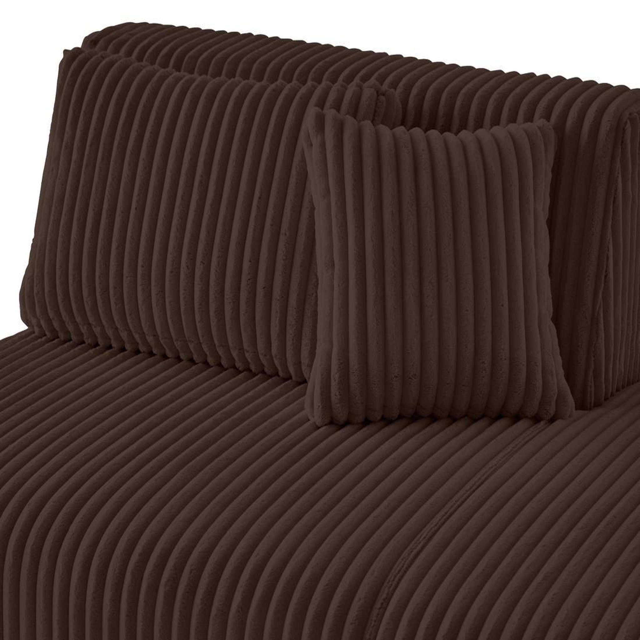 Voir la diapositive 5 : LISA DESIGN Victoire - module d'assise droit en velours côtelé grosses côtes