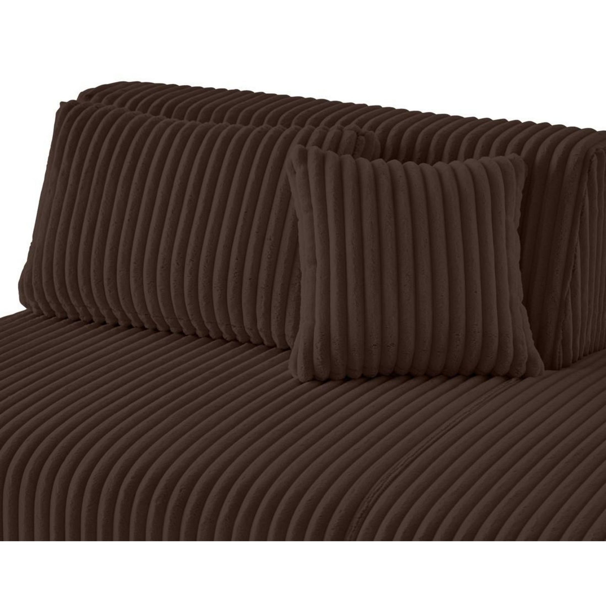 LISA DESIGN Victoire - module d'assise droit en velours côtelé grosses côtes