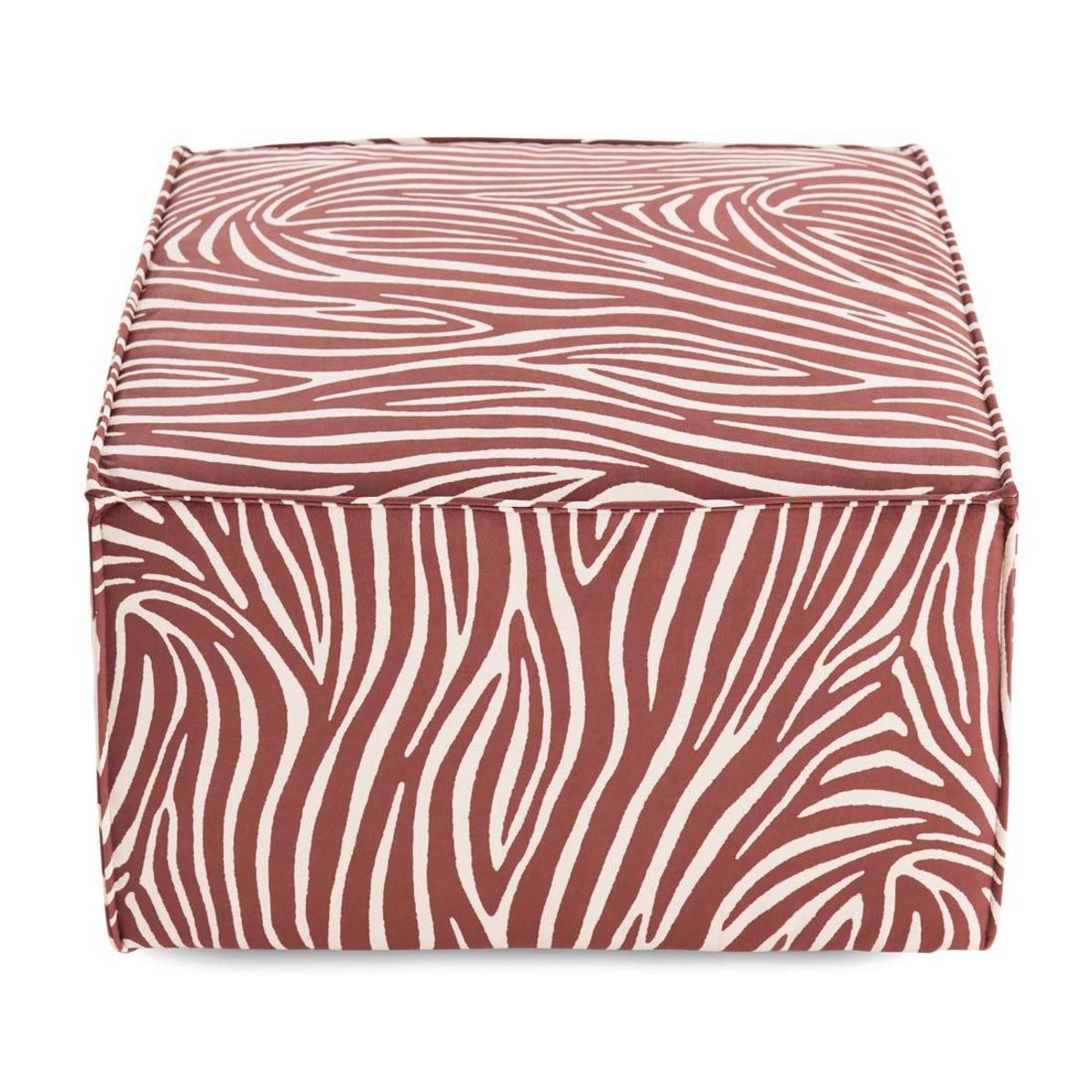 LISA DESIGN Arty - pouf zèbre en velours