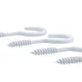 Voir la diapositive 4 :  Crochet à visser plastifié blanc filet bois Vissal 5x40mm  lot de 4 crochets