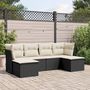 Voir la diapositive 1 : VIDAXL Salon de jardin 6 pcs avec coussins noir resine tressee