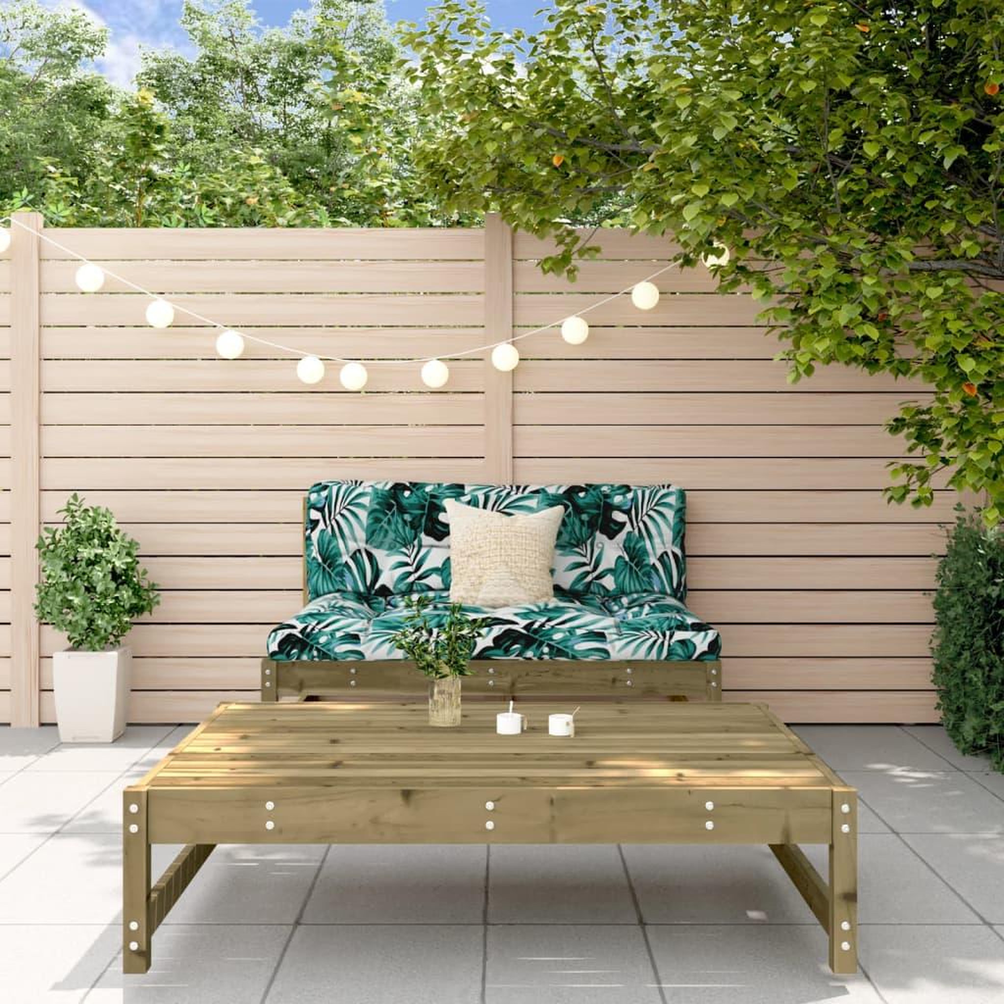 VIDAXL Salon de jardin 2 pcs bois de pin impregne