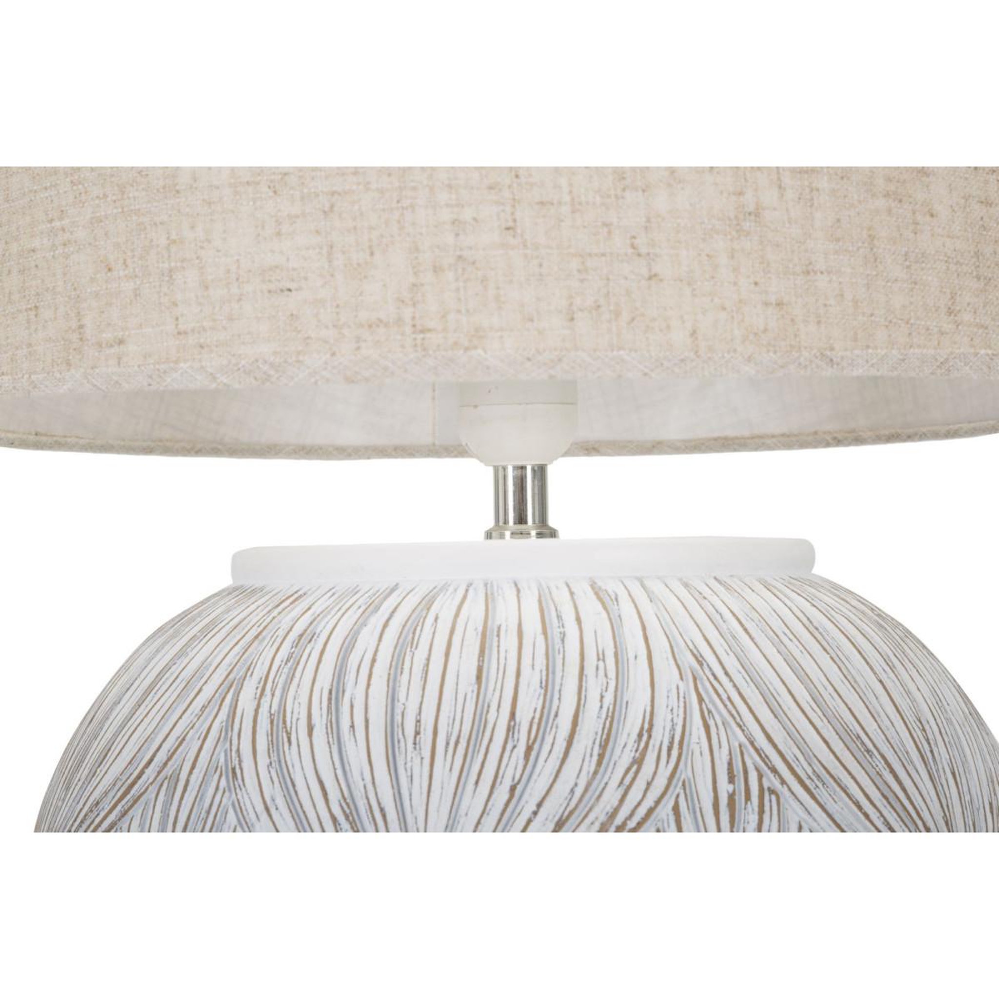 Voir la diapositive 2 : Paris Prix Lampe à poser en résine  atene  59cm blanc & naturel