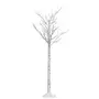 VIDAXL Sapin de Noël 140 LED blanc chaud Saule 1,5 m Int/Ext