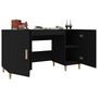 Voir la diapositive 4 : VIDAXL Bureau Noir 140x50x75 cm Bois d'ingenierie