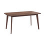 Voir la diapositive 1 : MAISON PAVANE Table rectangulaire 6 personnes en bois foncé 150 cm-Oman