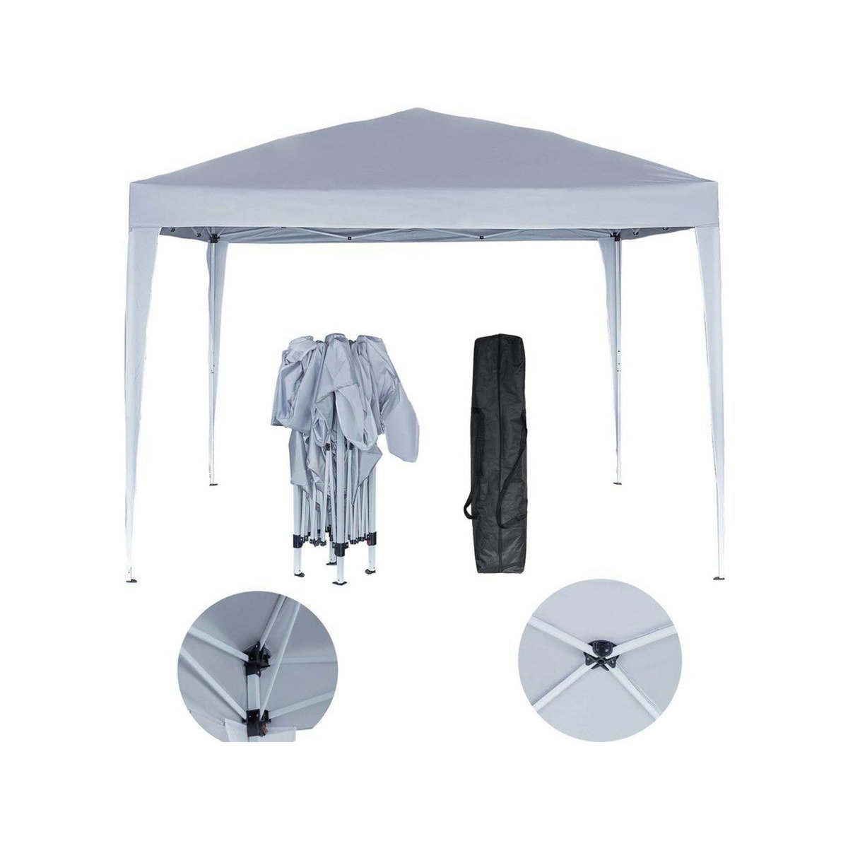 Habitat et Jardin Tonnelle de jardin pliante  Svetlana 4  - 12 m² - 3 x 4 m - Blanc