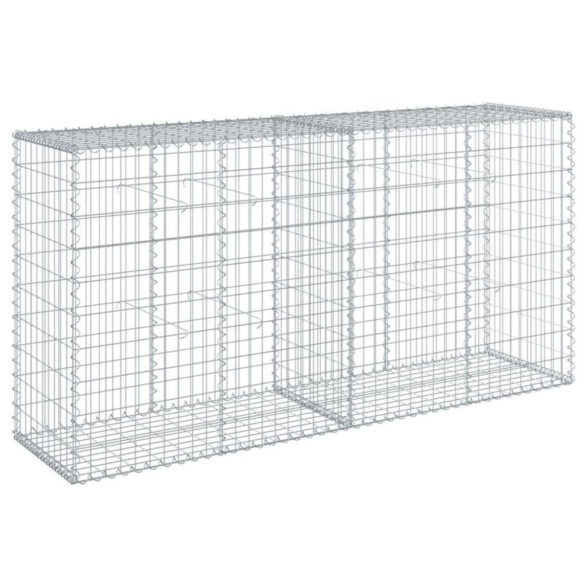 VIDAXL Panier gabion avec couvercle 200x50x100 cm fer galvanise