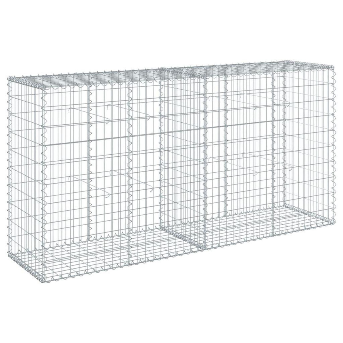 VIDAXL Panier gabion avec couvercle 200x50x100 cm fer galvanise