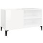 Voir la diapositive 2 : VIDAXL Armoire a disques blanc brillant 84,5x38x48cm bois d'ingenierie