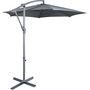 Voir la diapositive 2 : GARDENSTAR Parasol déporté avec manivelle - Aluminium - D3m - Gris