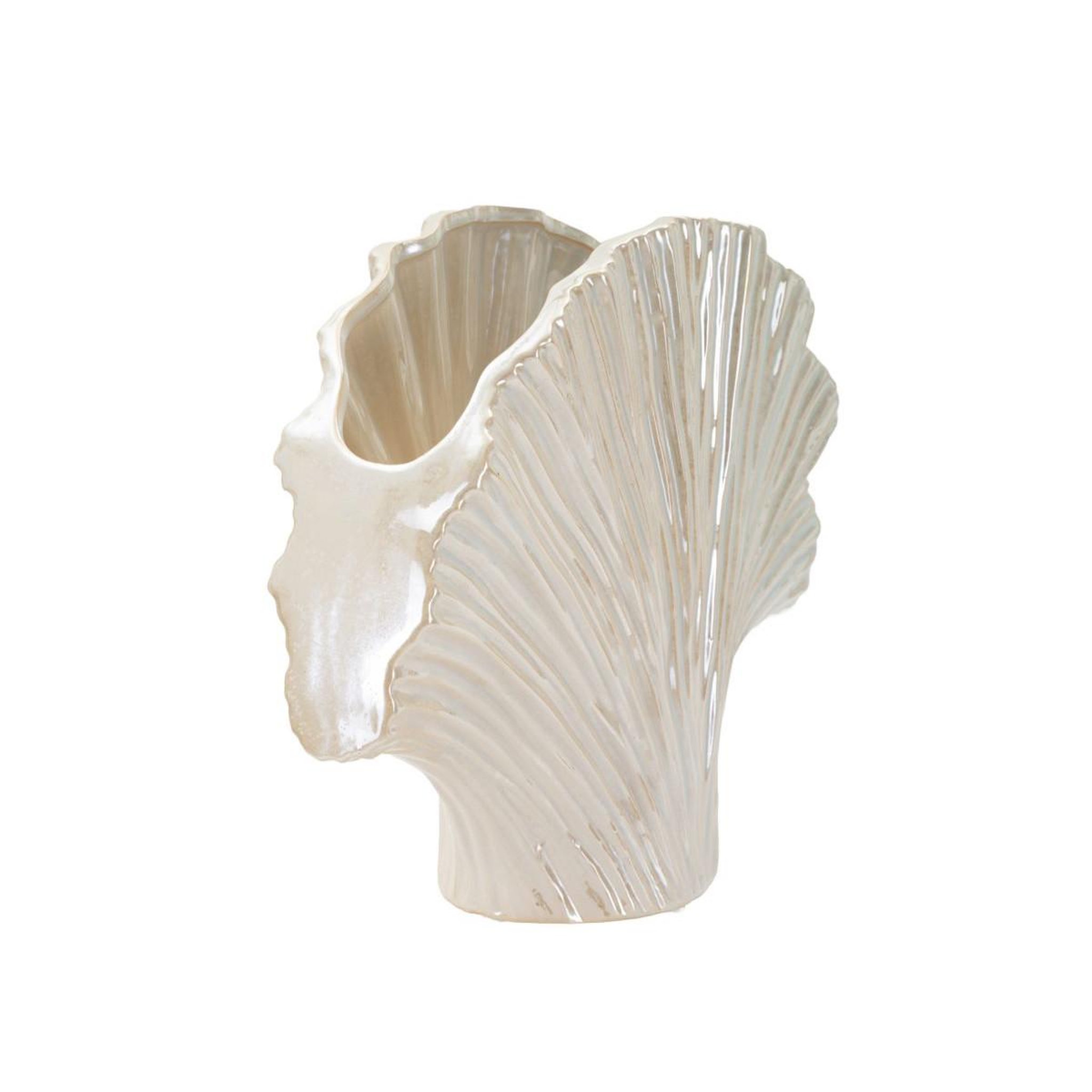 Voir la diapositive 2 : Paris Prix Vase en céramique  perly  35cm blanc