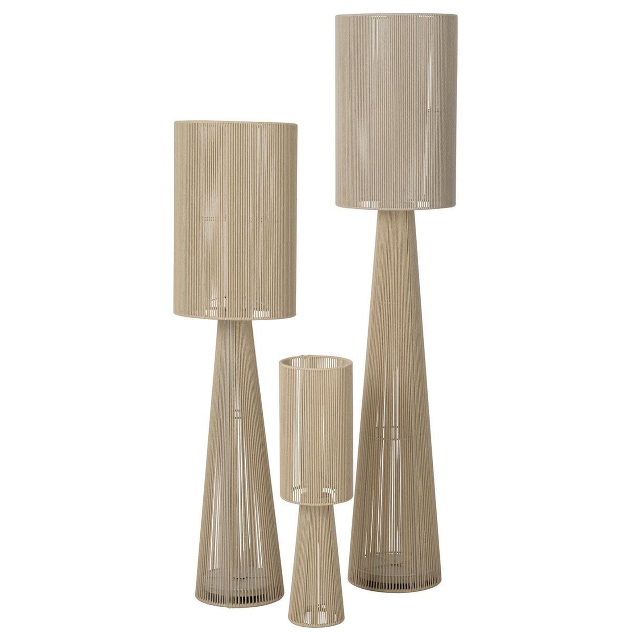 Voir la diapositive 3 : J-LINE Lampe à Poser Design Corde  Tova  73cm Beige