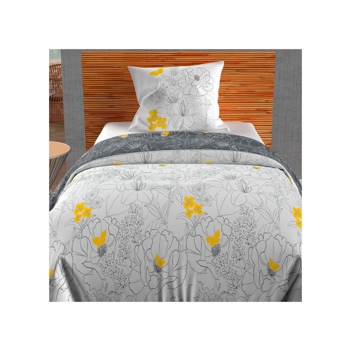 SOLEIL D'OCRE Parure Housse de couette LISA 57 fils/ cm2, par Soleil d'Ocre