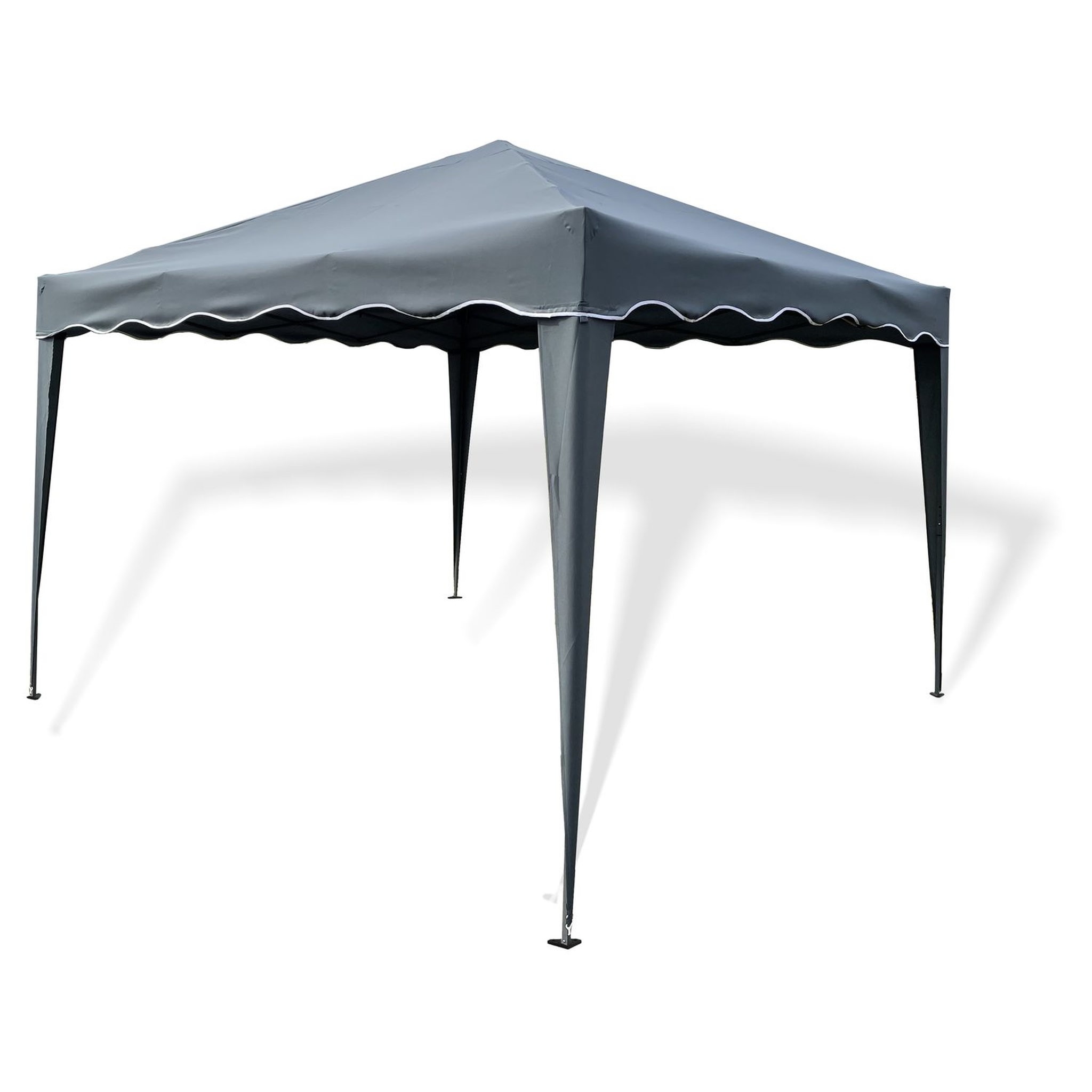 Voir la diapositive 2 : GARDENSTAR Tonnelle de jardin pliable - Acier et polyester - 2.55x3x3m - Gris