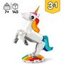Voir la diapositive 4 : LEGO Creator 31140 - La licorne magique, Jouet Transformable, Hippocampe en Paon en Arc-en-Ciel avec Licorne