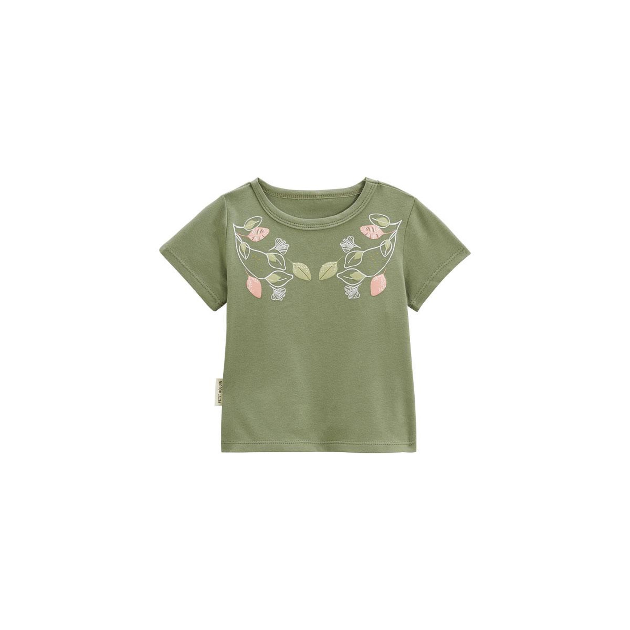 Petit Béguin T-shirt enfant Pivoina. Coloris disponibles : Vert