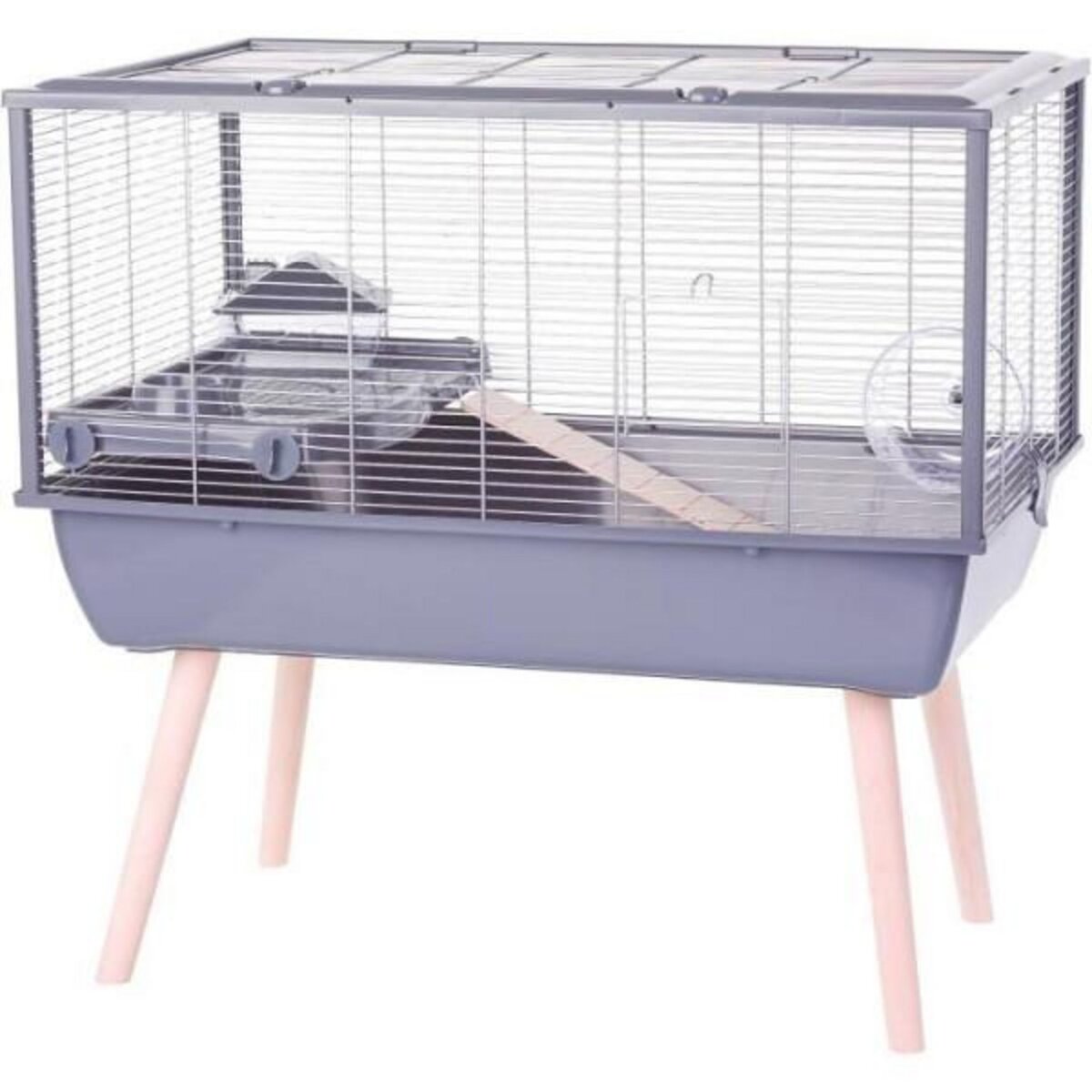 Zolux Cage rongeur surélevée - ZOLUX - Néolife - Pour hamster - 78 x 48 x 75 cm - Gris