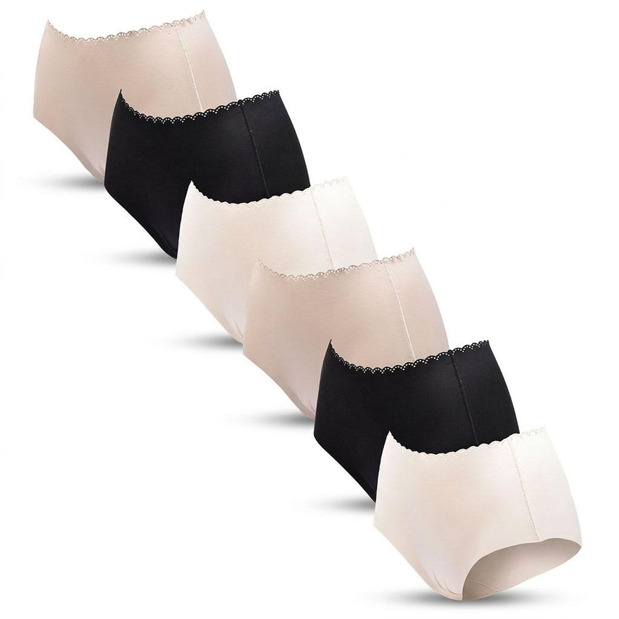 Voir la diapositive 1 : OZABI OZABI Pack de Culottes Femme Gainantes Invisibles Dentelle et Laser – Lot de 6