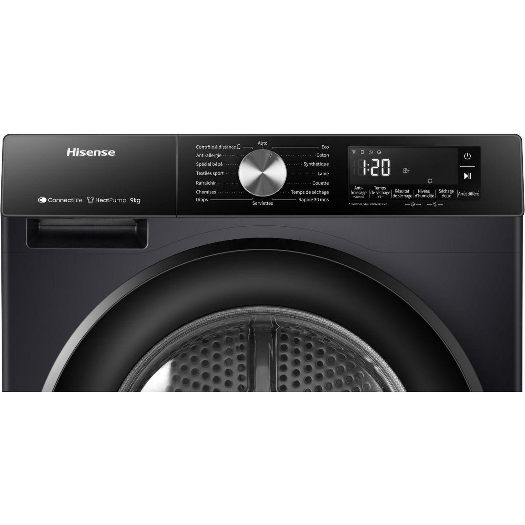 Voir la diapositive 3 : Hisense Sèche linge pompe à chaleur dh3s902bbcc