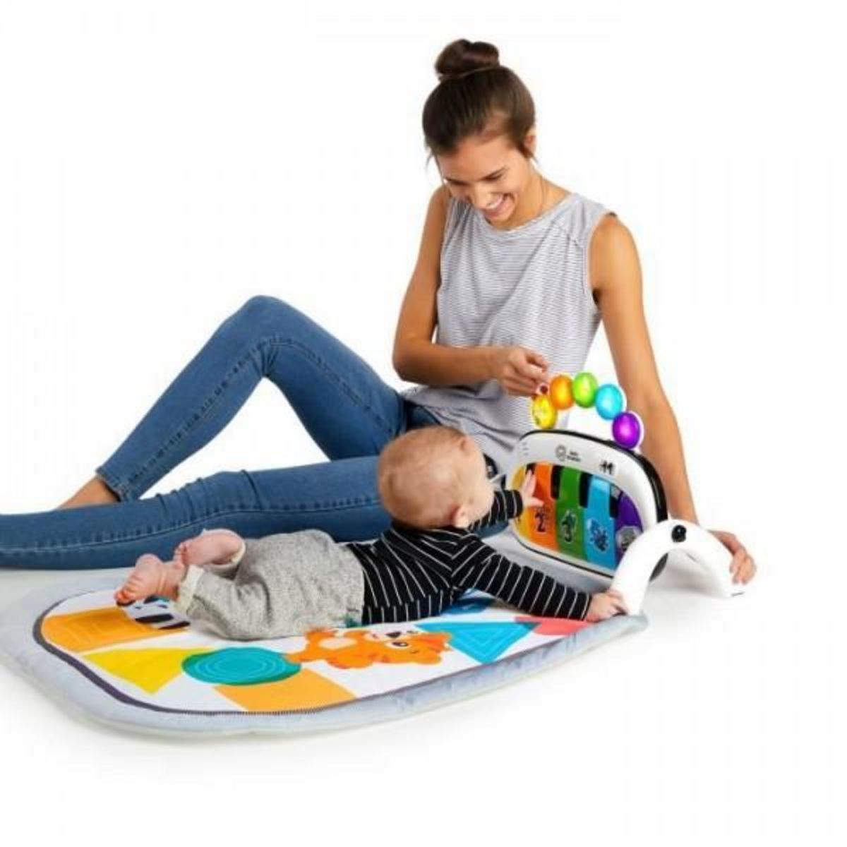 BABY EINSTEIN BABY EINSTEIN Tapis de sol éveil bébé évolutif 4-en-1 - Kickin' Tunes - Jouet piano amovible, arche, jouets sensoriels, mult
