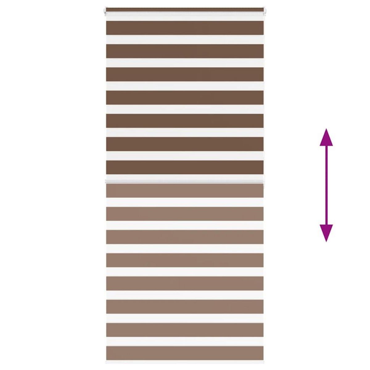 VIDAXL Store zebre marron 115x200cm largeur du tissu 110,9cm polyester