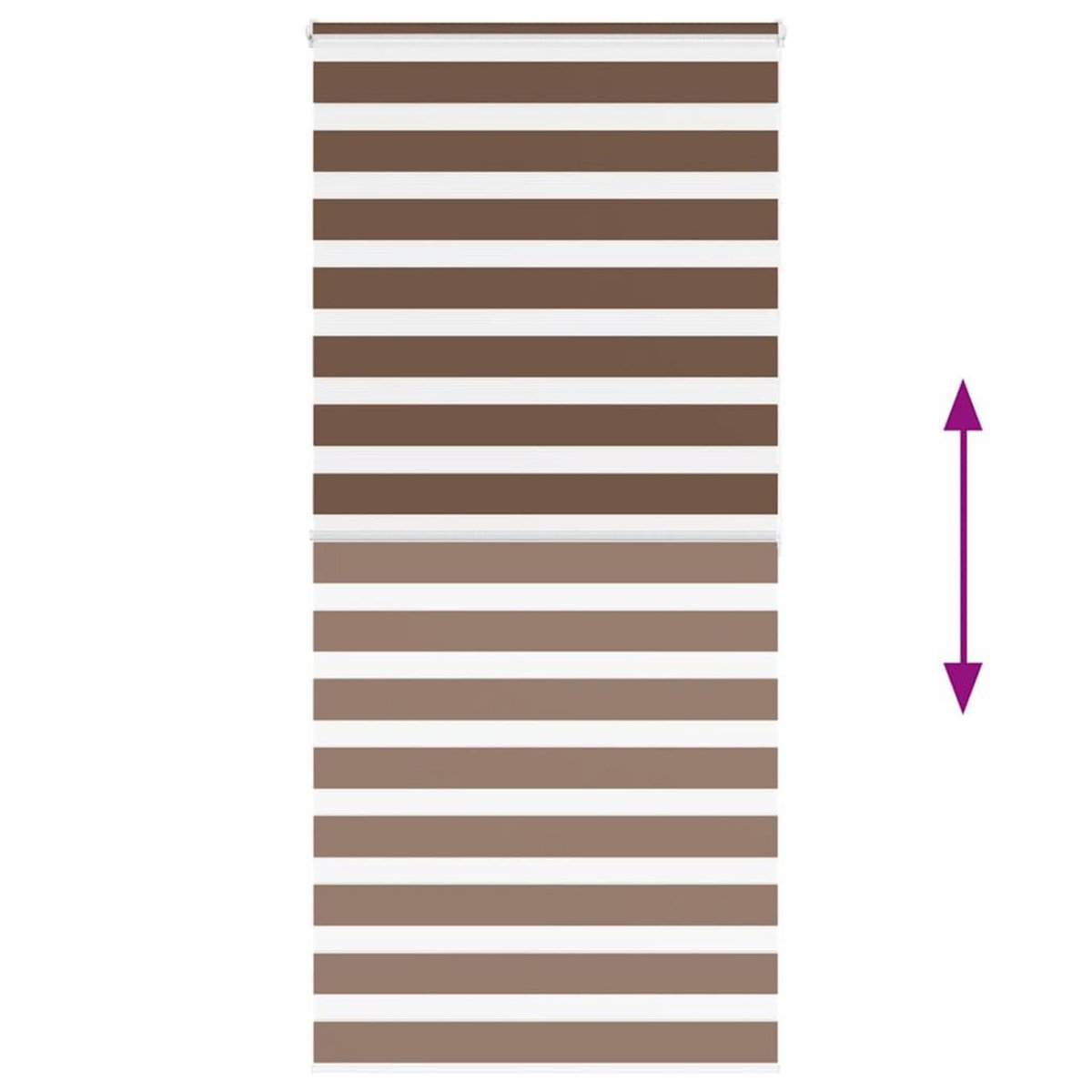 VIDAXL Store zebre marron 115x200cm largeur du tissu 110,9cm polyester