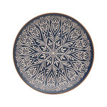 SECRET DE GOURMET Lot de 6 Assiettes à Dessert en Céramique  Inès  21cm Bleu