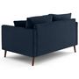 Voir la diapositive 6 : LISA DESIGN Ostrava - canapé droit 2 places en velours pieds en bois