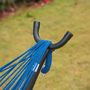 Voir la diapositive 4 : OUTSUNNY Hamac de jardin avec support en métal époxy hamac sur pied 1 place charge max. 120 Kg sac transport multicolore