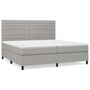 Voir la diapositive 2 : VIDAXL Sommier a lattes de lit avec matelas Gris clair 200x200cm Tissu