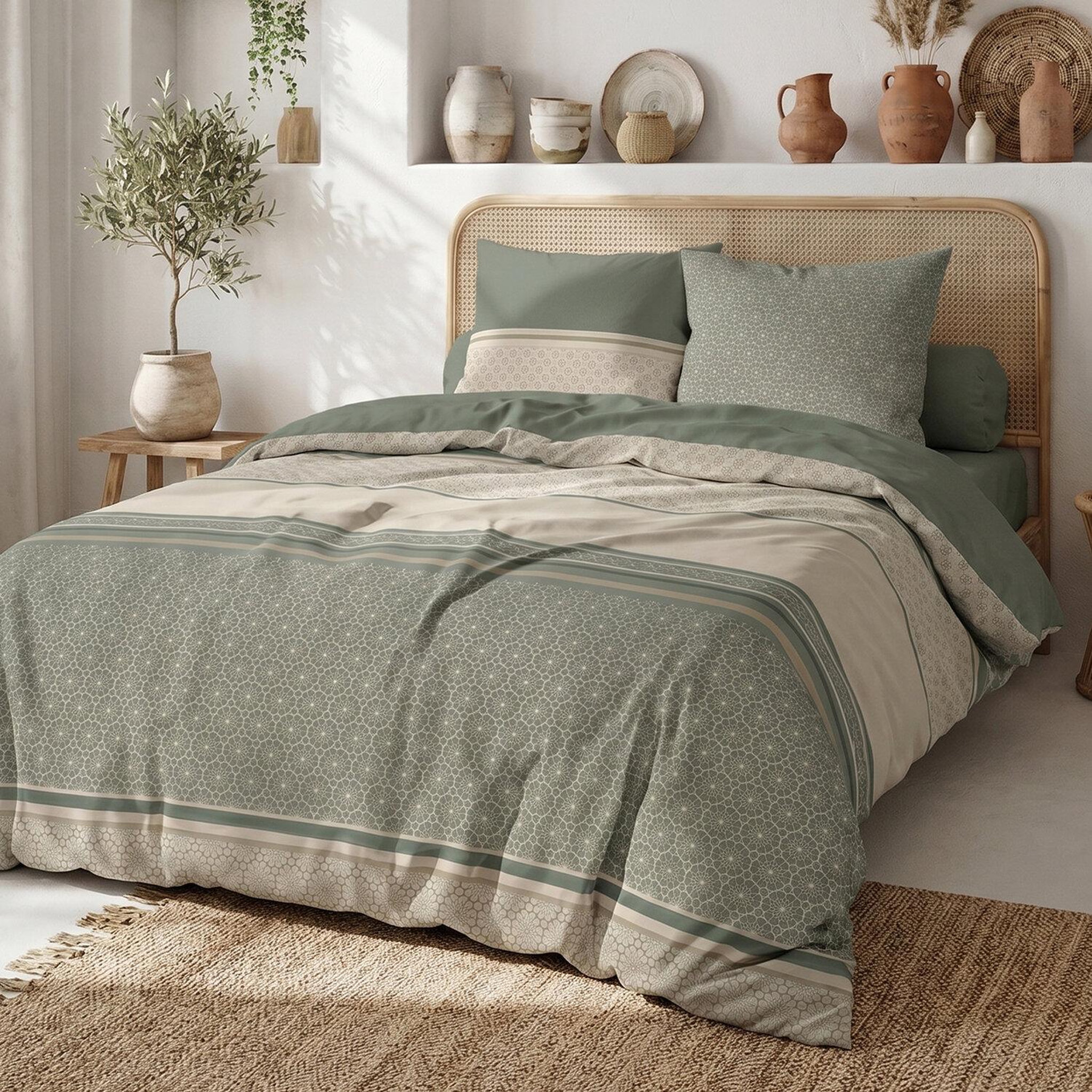 Voir la diapositive 2 : ATELIER DU COTON Parure housse de couette en coton 57 fils cylus