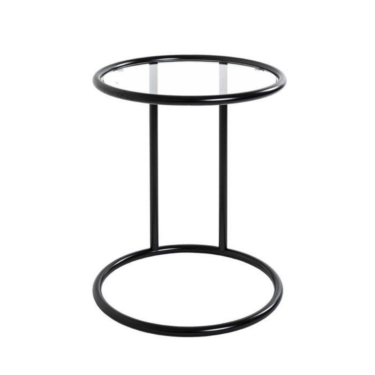 Paris Prix Table d'Appoint Verre  Blaise  55cm Noir