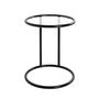 Voir la diapositive 2 : Paris Prix Table d'Appoint Verre  Blaise  55cm Noir