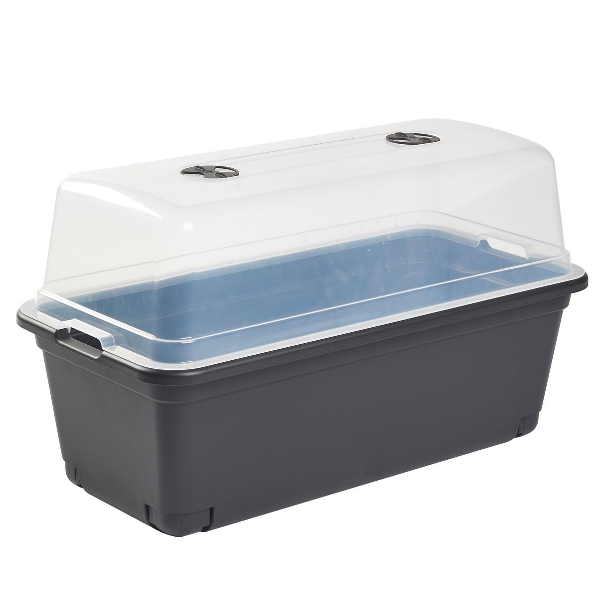 GARDENSTAR Carré Potager en plastique sur pieds ou à poser - Gris