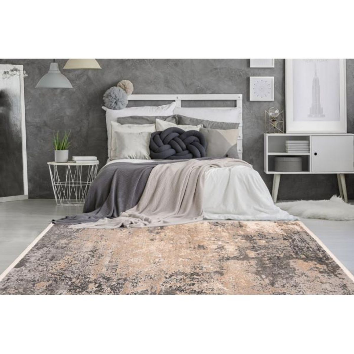 Paris Prix Tapis Imprimé Rétro  Palace  Beige