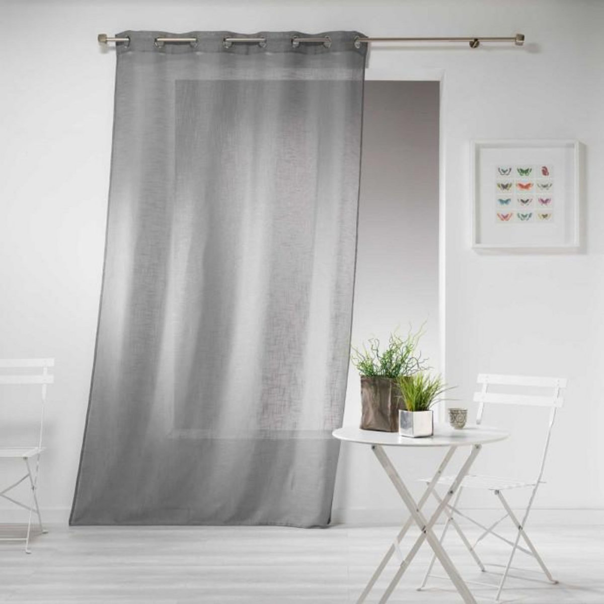 Paris Prix Rideau Voilage  Haltona  140x280cm Gris