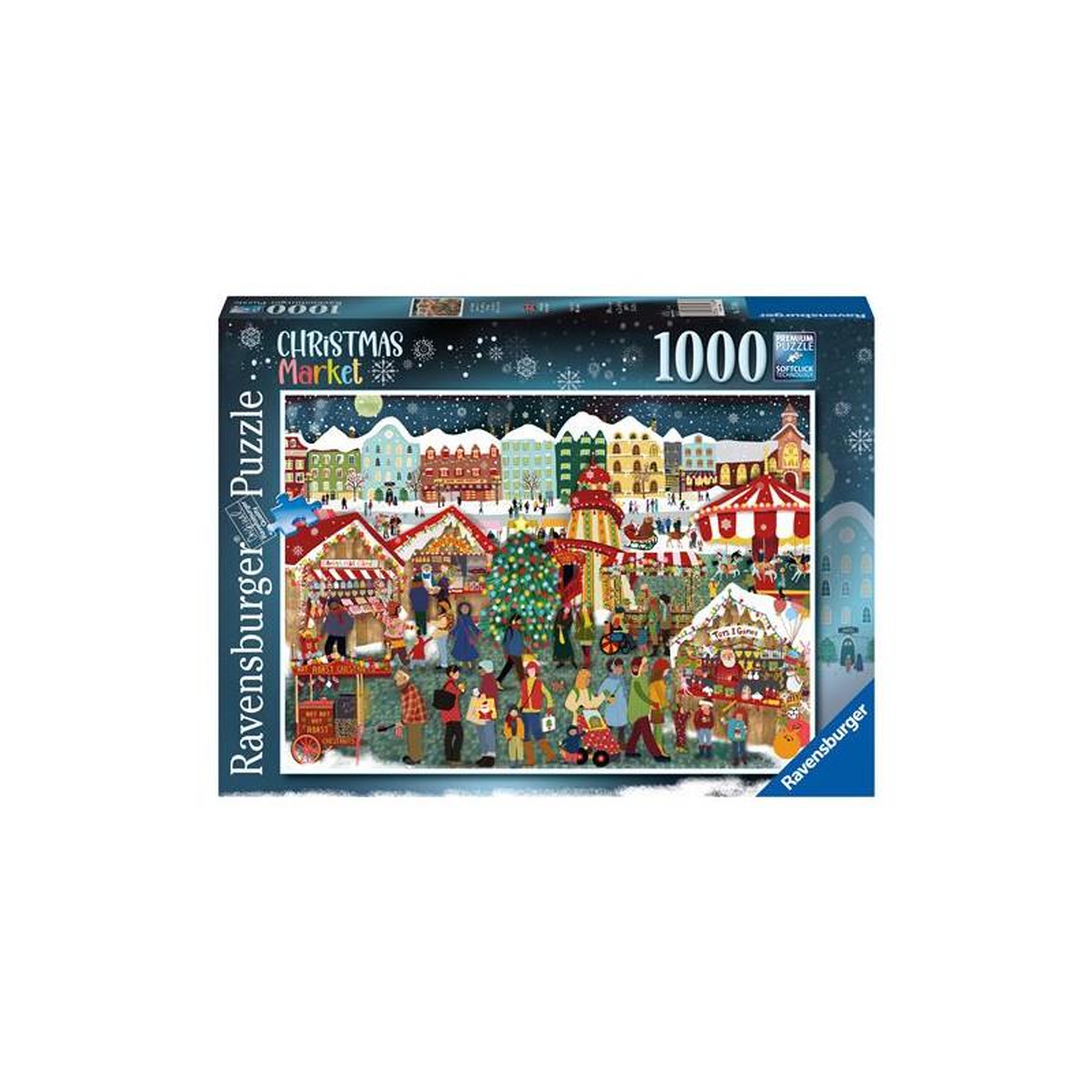 RAVENSBURGER Puzzle 1000 pièces Marché de Noël – Ambiance hivernale – Adulte – Ravensburger