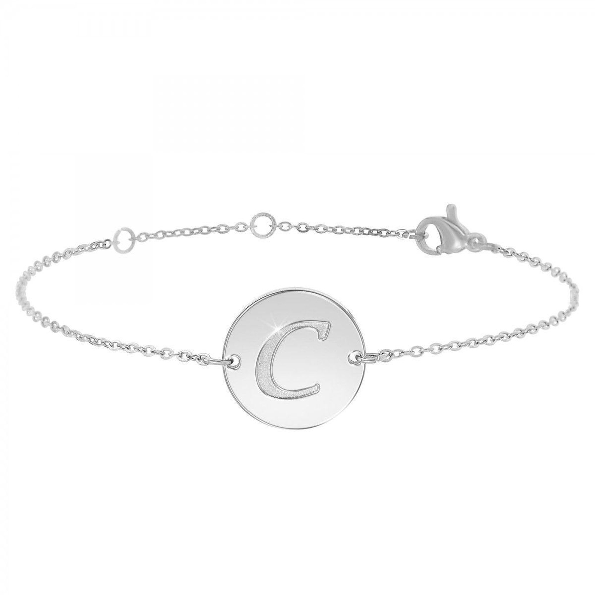 SC CRYSTAL Bracelet lettre C en acier inoxydable par SC Crystal