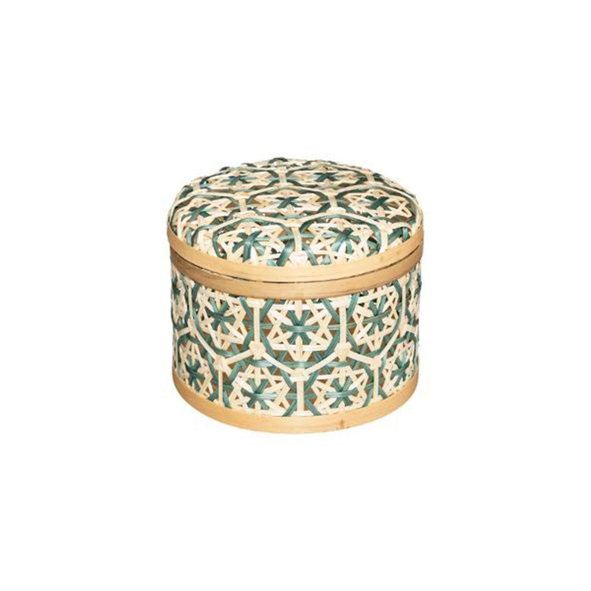 Voir la diapositive 3 : ATMOSPHERA Lot de 2 boîtes de rangement  idylle folk  20cm bleu