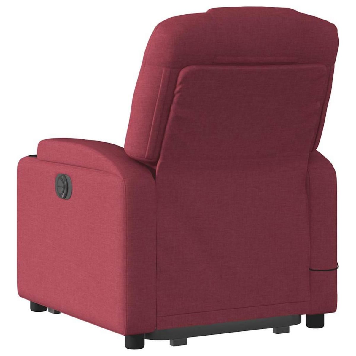 VIDAXL Fauteuil inclinable de massage electrique Rouge bordeaux Tissu