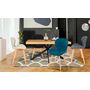 Voir la diapositive 1 : Lot de 4 chaises en tissu style scandinave pieds bois massif GAYA