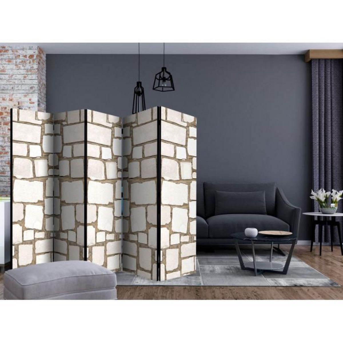 Paris Prix Paravent 5 Volets  Stone Riddle  172x225cm