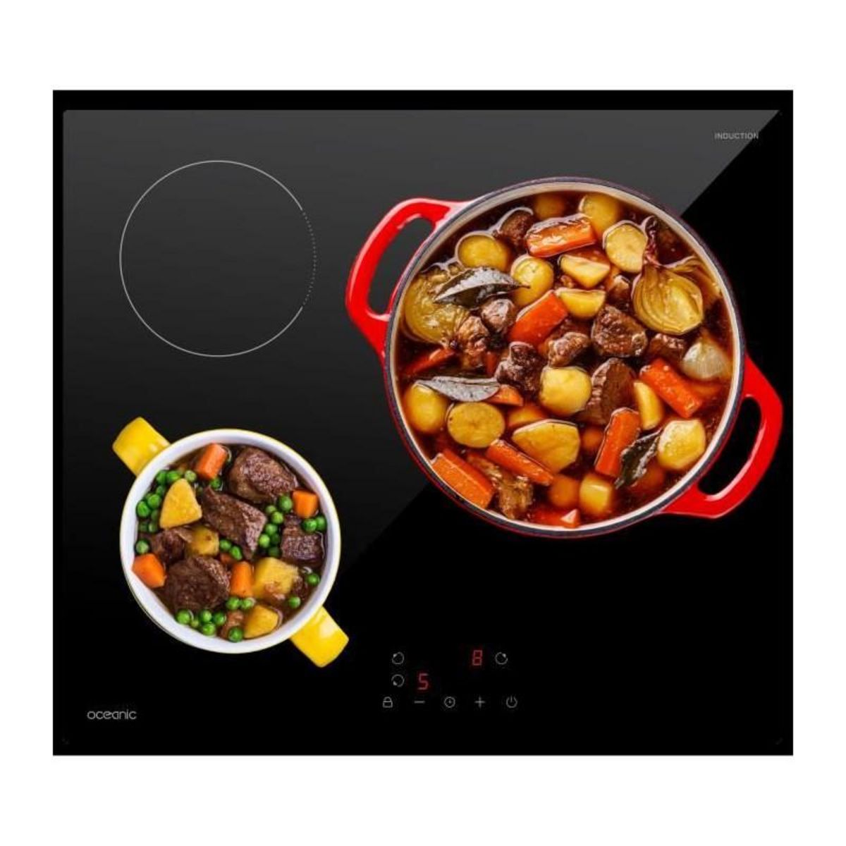 OCEANIC Table de cuisson induction OCEANIC 3 foyers L60 x P52 cm OCEATI3Z7B