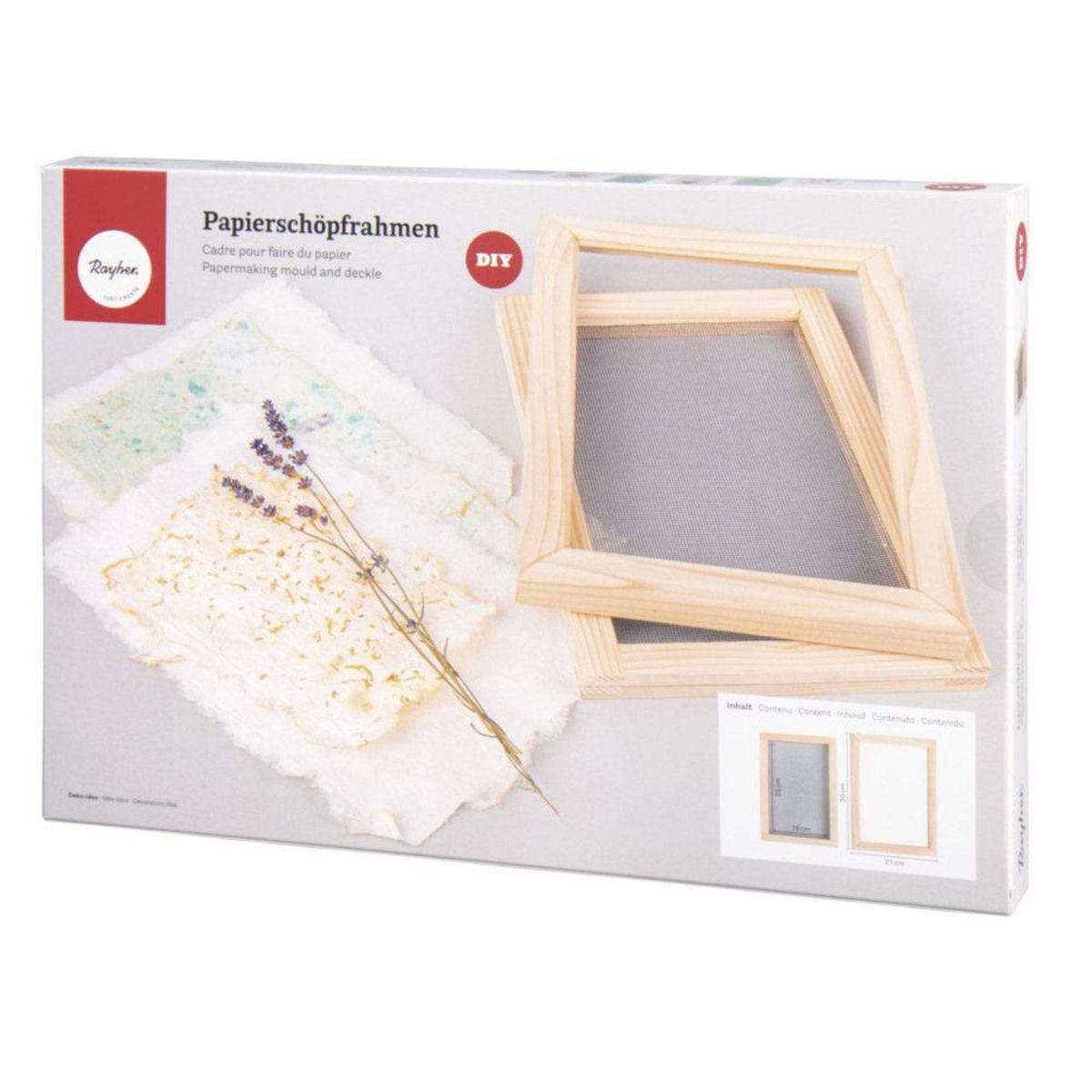 Rayher Moule cadre pour fabrication de papier recyclé 24 x 15,5 cm