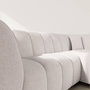 Voir la diapositive 4 : LISA DESIGN Curtis - canapé d'angle droit 4 places avec accoudoir en tissu texturé
