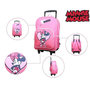 Voir la diapositive 5 : Bagtrotter BAGTROTTER Sac à dos à roulettes Disney Minnie Noeud Rose