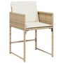 Voir la diapositive 4 : VIDAXL Ensemble a manger de jardin et coussins 9 pcs beige Poly rotin